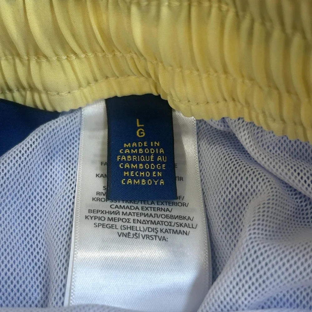 Polo Ralph Lauren Shorts Mens L Blue Swim Trunks Lined Drawstring Pockets NWT